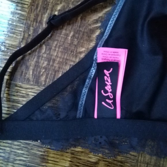 La Senza Navy Blue Lacy Bralette Bra - Picture 3 of 3